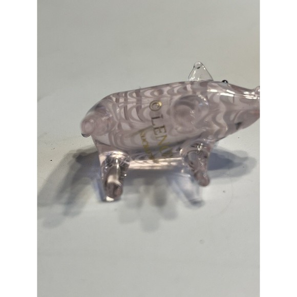 Set of 3 Lenox Art Glass Piggy Pigs Figurine - Picture 10 of 14